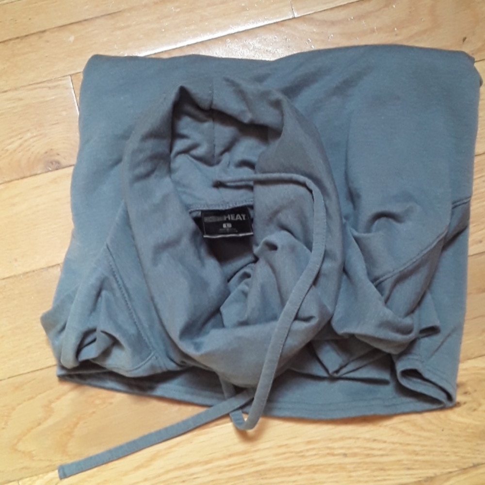 No pockets cowl neck gray sweat top